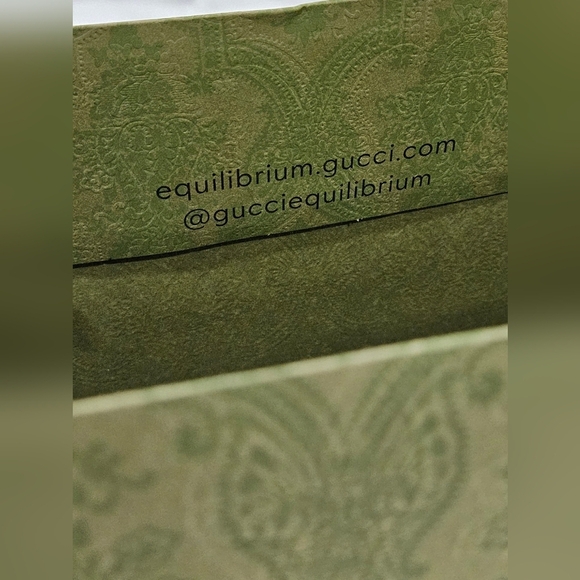 XL Huge Authentic GUCCI Empty Green Logo Textured Paper Gift Shopping Bag Tote - Picture 8 of 12